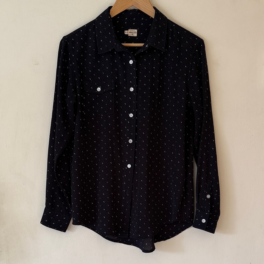 Bridge & Burn Little Moon Black Patterned Shirt